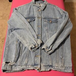 Cathy Jean Light Blue Denim Jacket - Oversized Jean Jacket